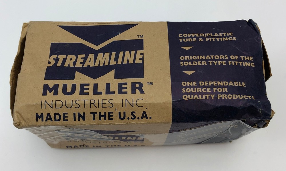 Mueller Coupling Roll-Stop Copper 1/2 inch C X C 100-Pack W01022