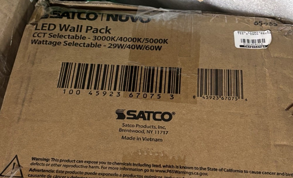 SATCO NUVO CCT/WATTAGE SELECTABLE LED WALL PACK
