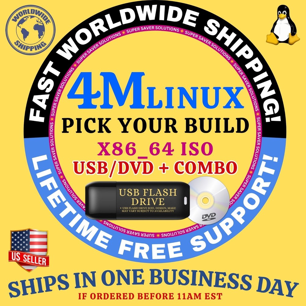 4MLinux LINUX OS | LATEST BUILDS ISO | DVD, USB, COMBOS | FAST SHIPPING