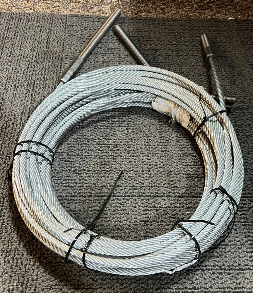 (QTY 2) Equalizer Cable Braided Steel Threaded Ends Silver Gray