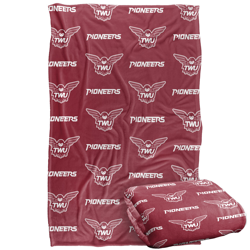 Texas Woman's University Logo Pattern Silky Touch Super Soft Throw Blanket