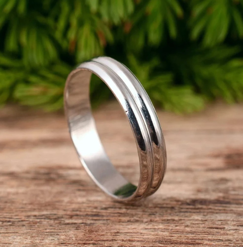 Solid 925 Sterling Silver Band & Meditation Statement Handmade Ring All Size