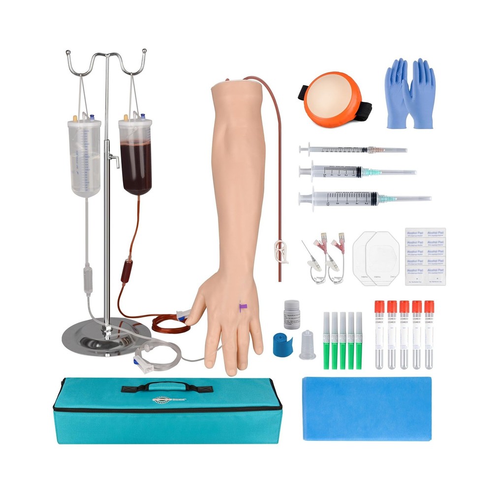 Intravenous Practice Arm Kit for Nursing Student, Phlebotomy IV Practice Kit ...