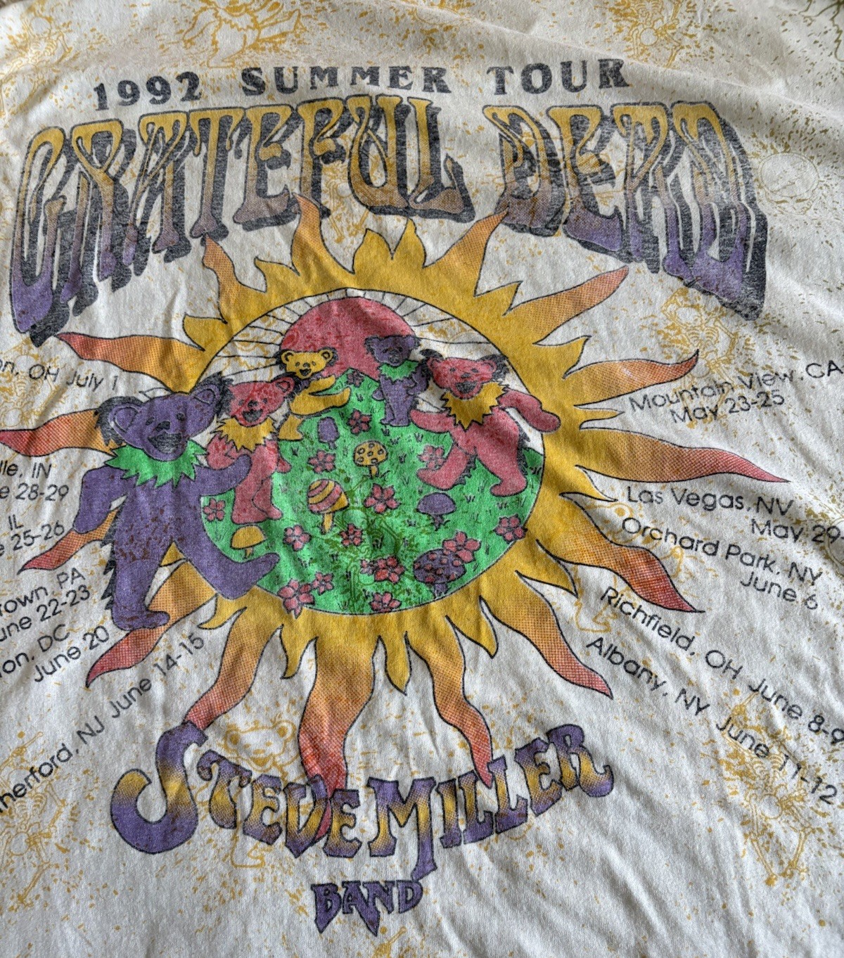 Vintage 1992 Grateful Dead Summer Tour W/ Steve Miller Band T-Shirt Sz XL