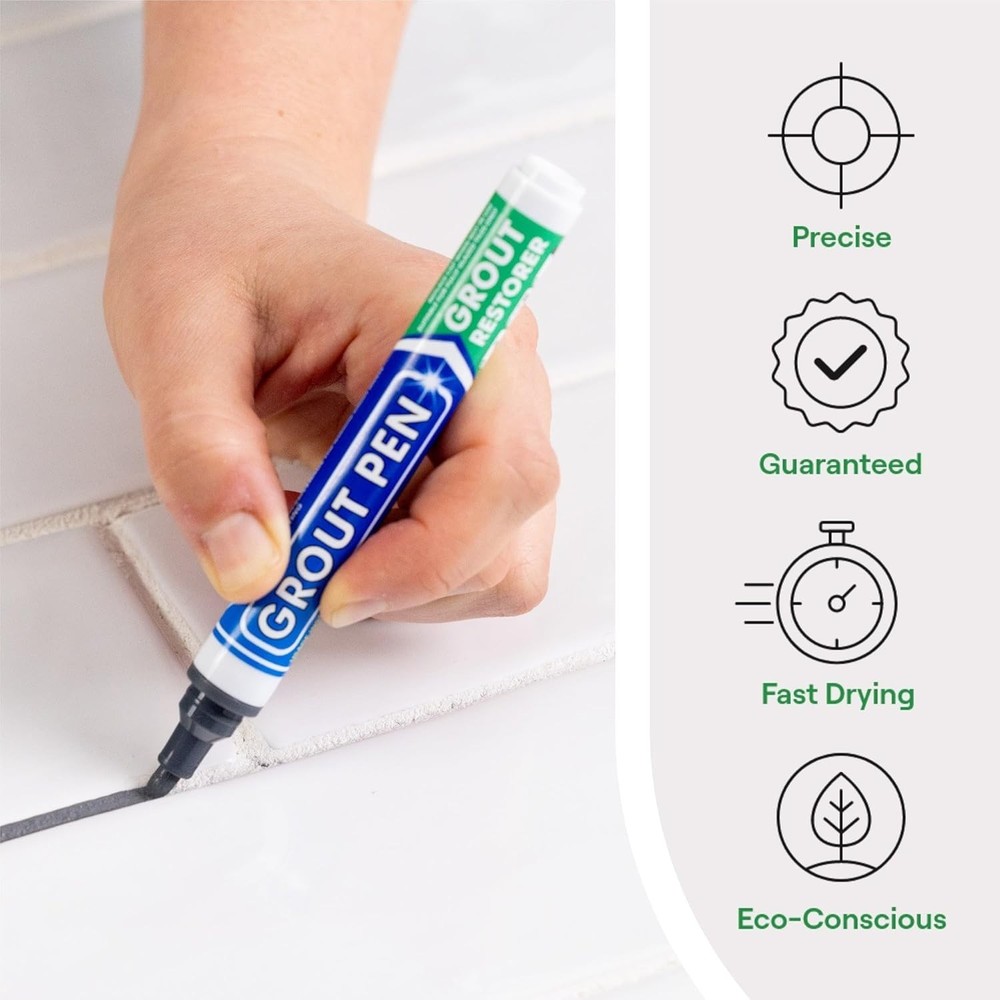 Transform Grubby Grout with Dark Grey Paint Marker - 7mL for Easy Touch-Ups
