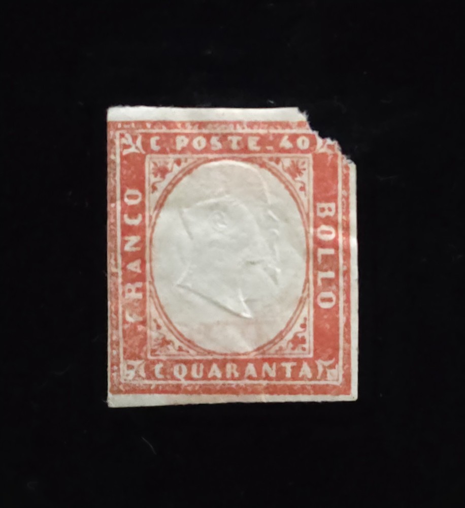 ITALIAN STATES - SARDINIA 13d  Damaged, Great Filler, A2 6.