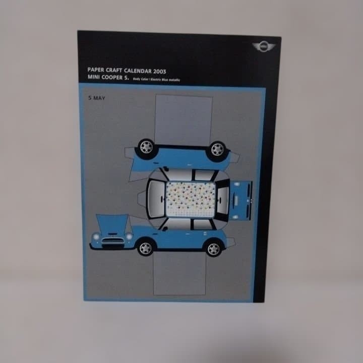Bmw Mini Paper Craft Calendar 2003