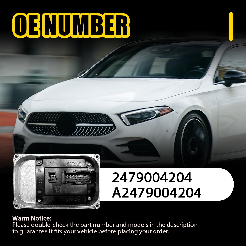 LED Headlight Module Right Passenger Side For Mercedes-Benz CLA250 GLB250 GLC300