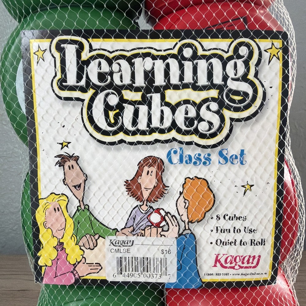 Kagan Learning Cubes Class Set 8 Cubes Journal Starters Story Elements Foam Cube