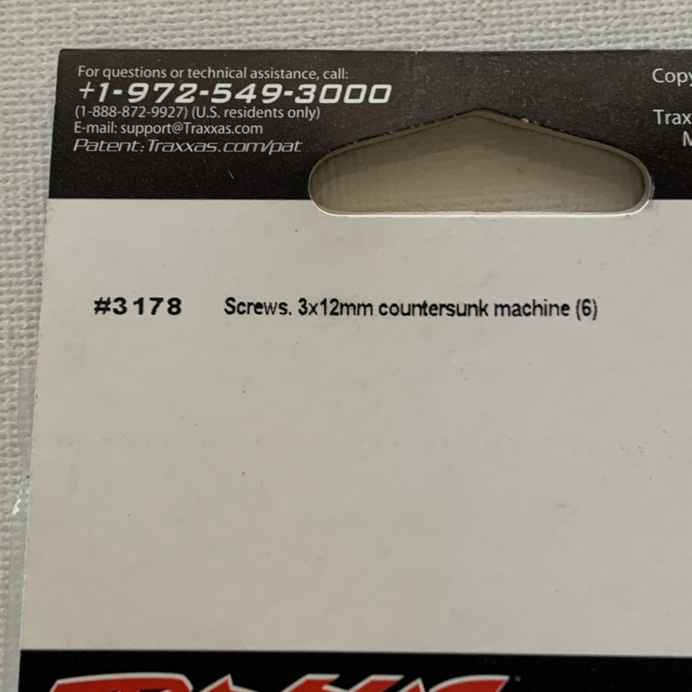Traxxas Countersunk Screws 3178 NEW