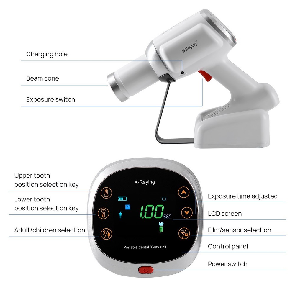Dental X Mobile Ray Digital Machine Unit Imaging System Ray-500 without Shield