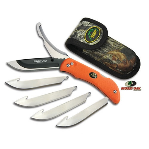 Outdoor Edge Razor Pro Orange Replaceable Razor-Blade/Gutting Blade Folder 20143