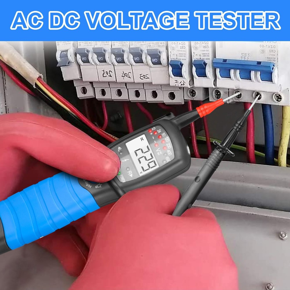 BTMETER Voltage Tester Continuity Meter 12–690V Phase Rotation AC/DC Auto Hold