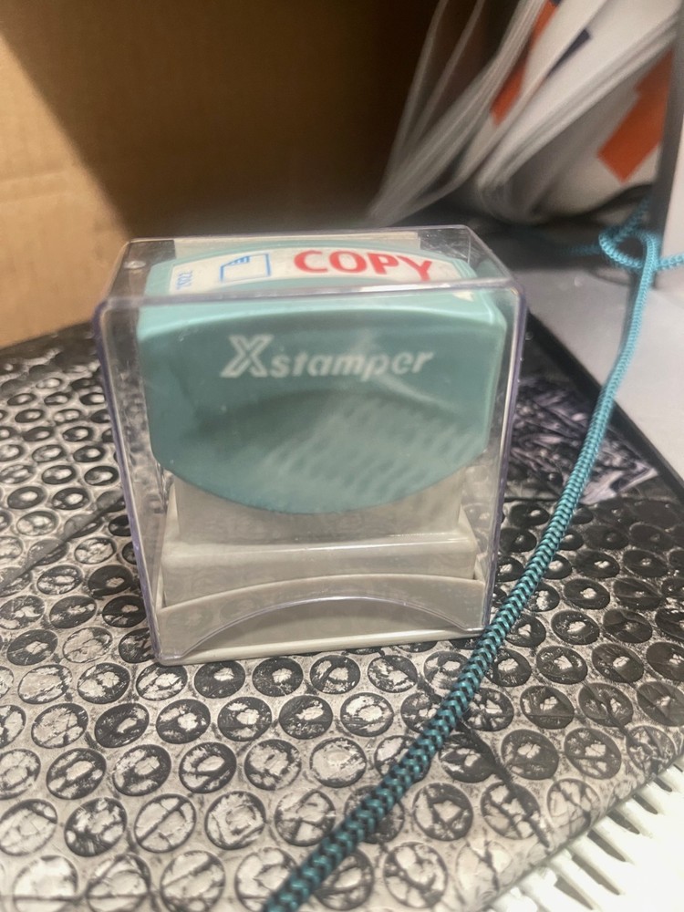 USED Xstamper Self-inking Stamp: FILE COPY stamp(M4)