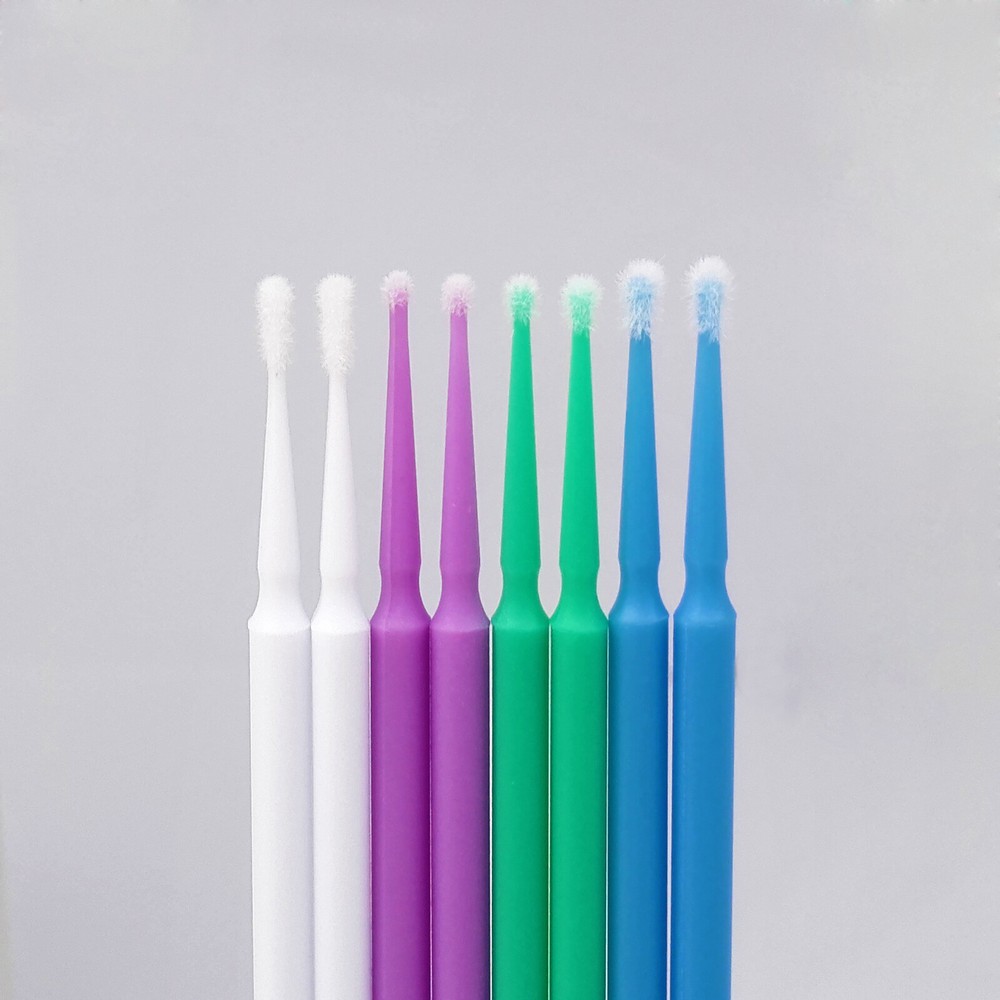 100×Dental Microbrush Disposable Bendable Applicators Tips Micro Brush Cleaning