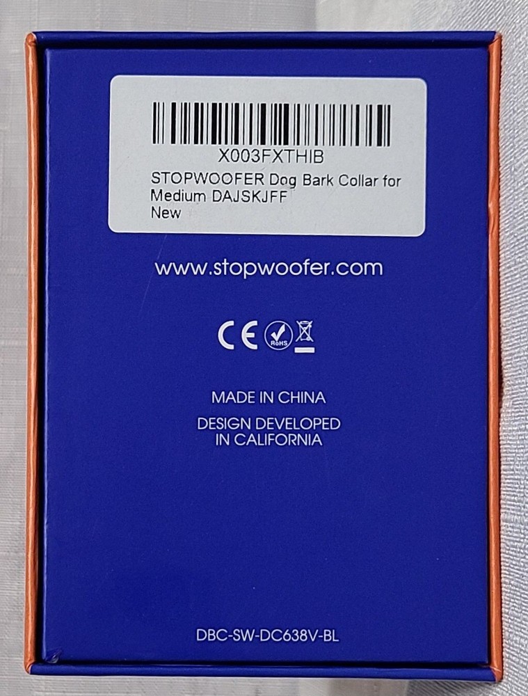STOPWOOFER Ultrasonic Training-Bark Control Device. New