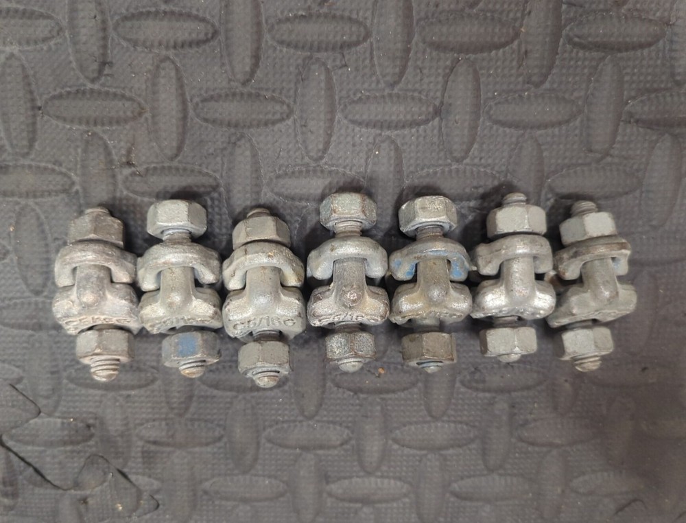 Hot Dip Galvanized Double Saddle Clips 5/16" Wire Rope Cable