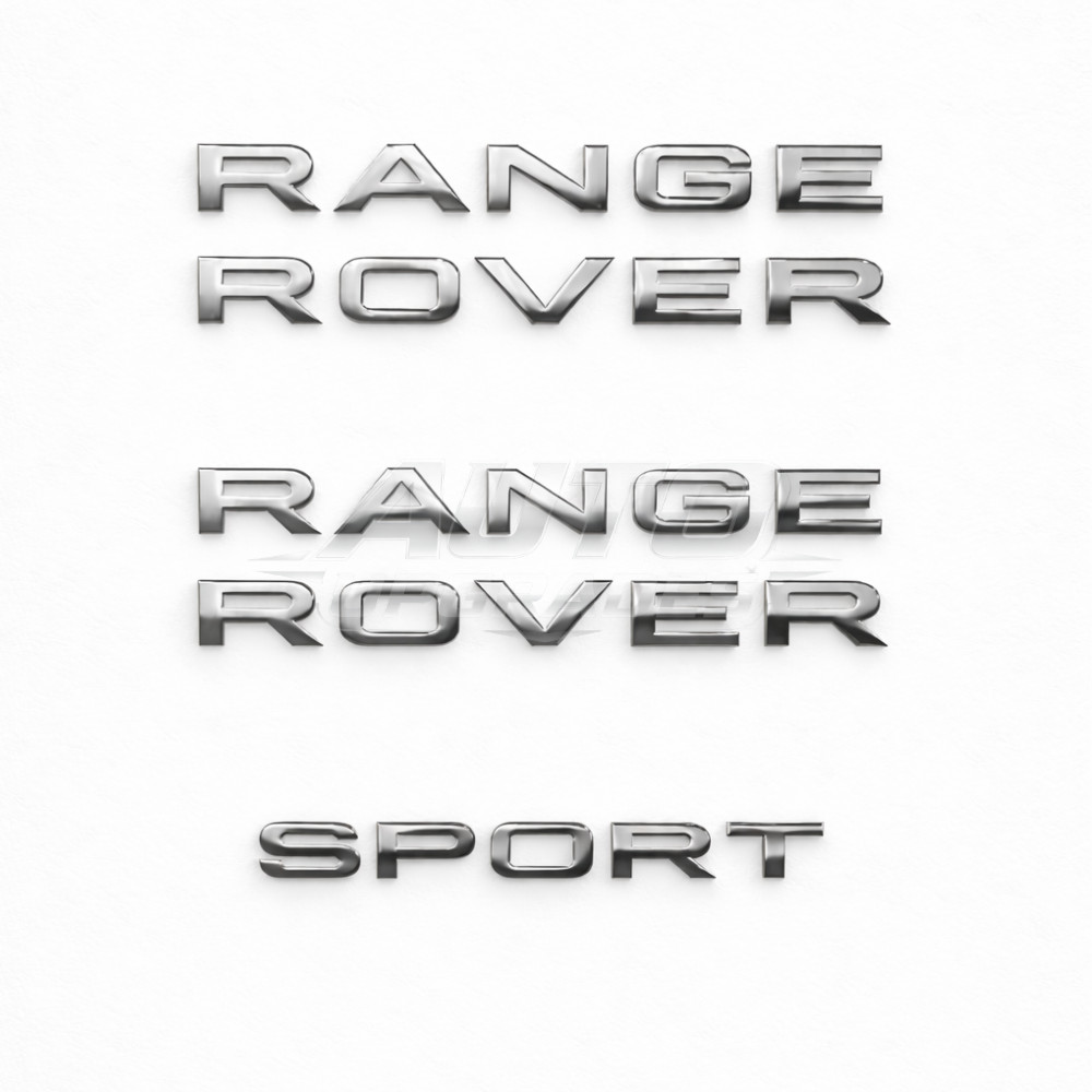 2x Range Rover Chrome Badge Sets + Sport Badge | Front Rear Emblems