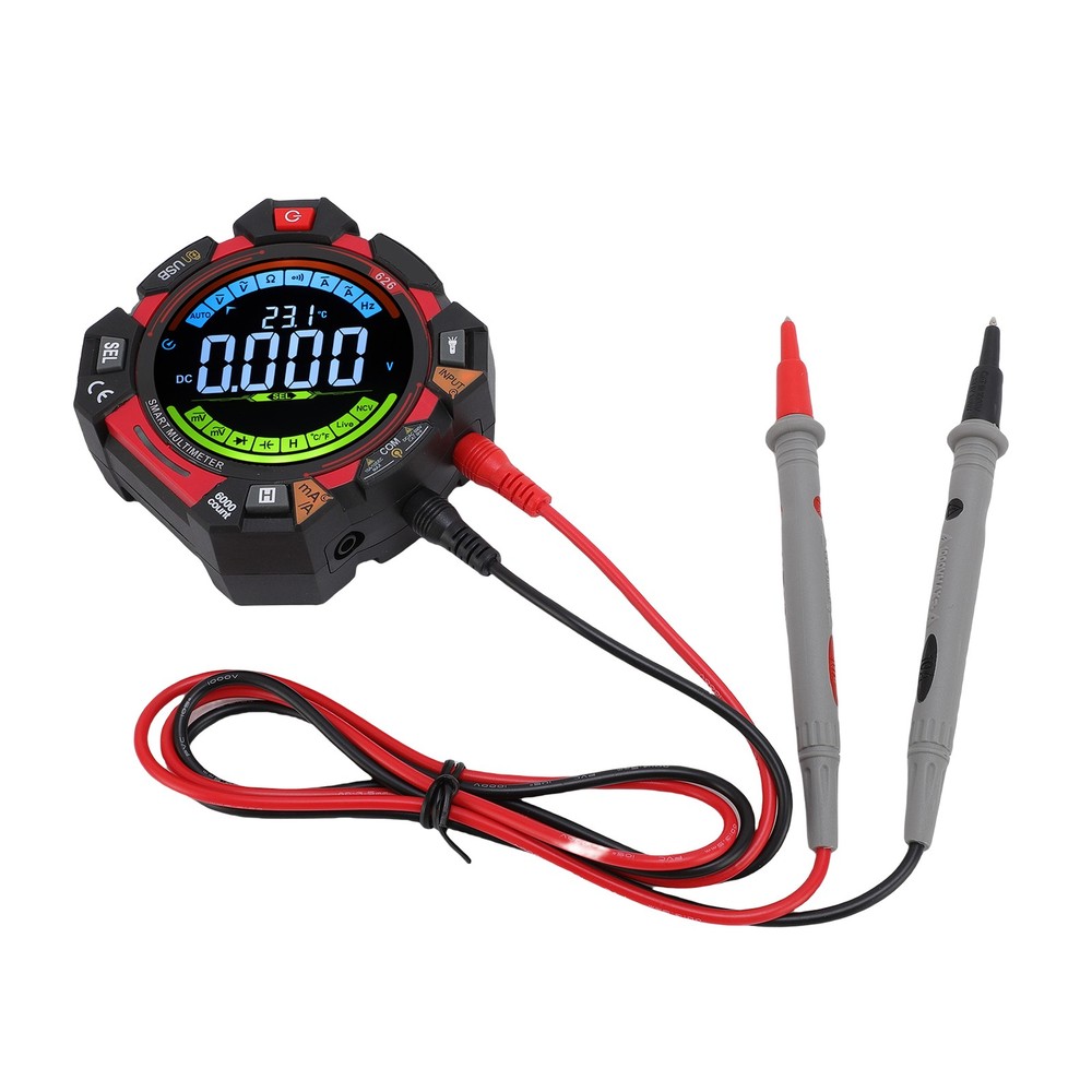 1-6000 Counts Multimeter With Backlit Display For Electricians OMWJ