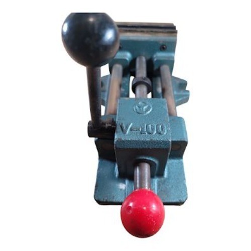 Wilton V-100 Cam Action Drill Press Vise 4 In Jaws Dual Rod Lever Used M40