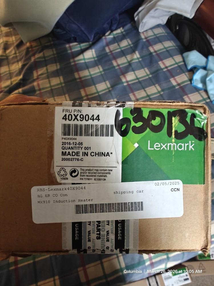 Lexmark 40X9044  MX910 INCDICTION HEATER