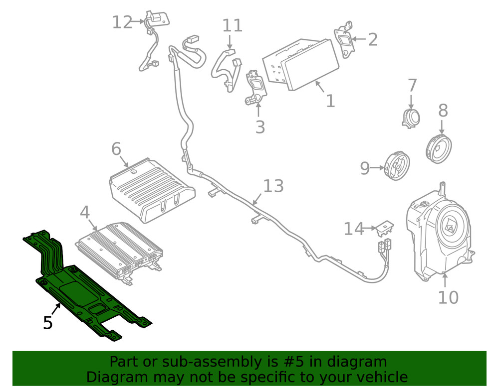 Genuine Mitsubishi Amplifier Bracket 8701A433