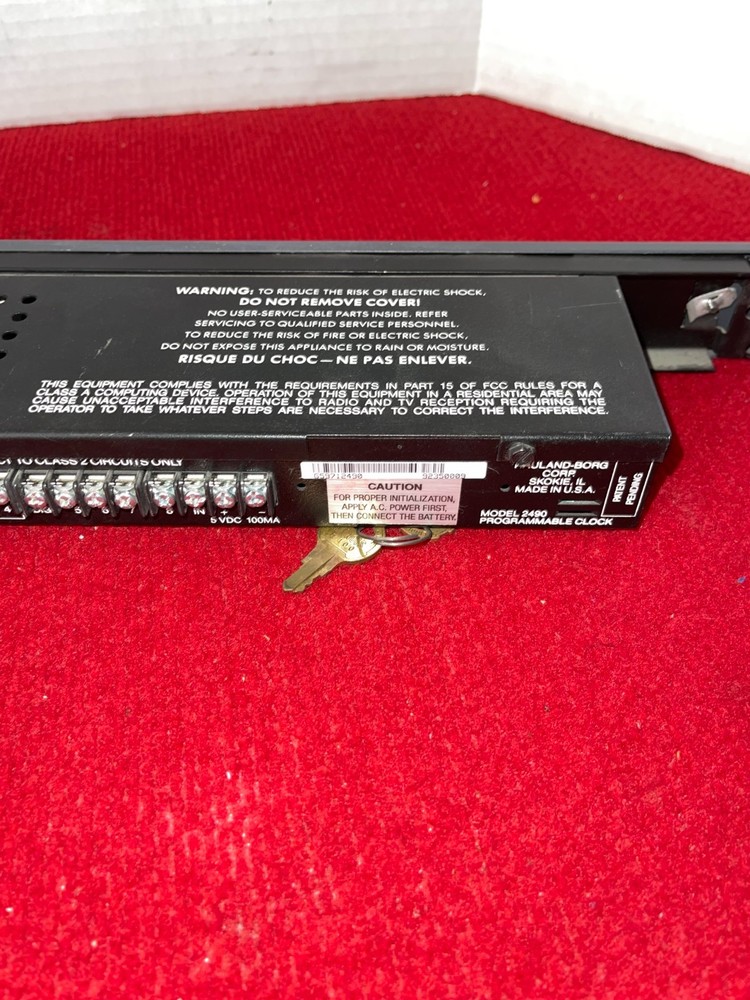 Rauland 2490 Master Clock-Event Programmer Scheduler