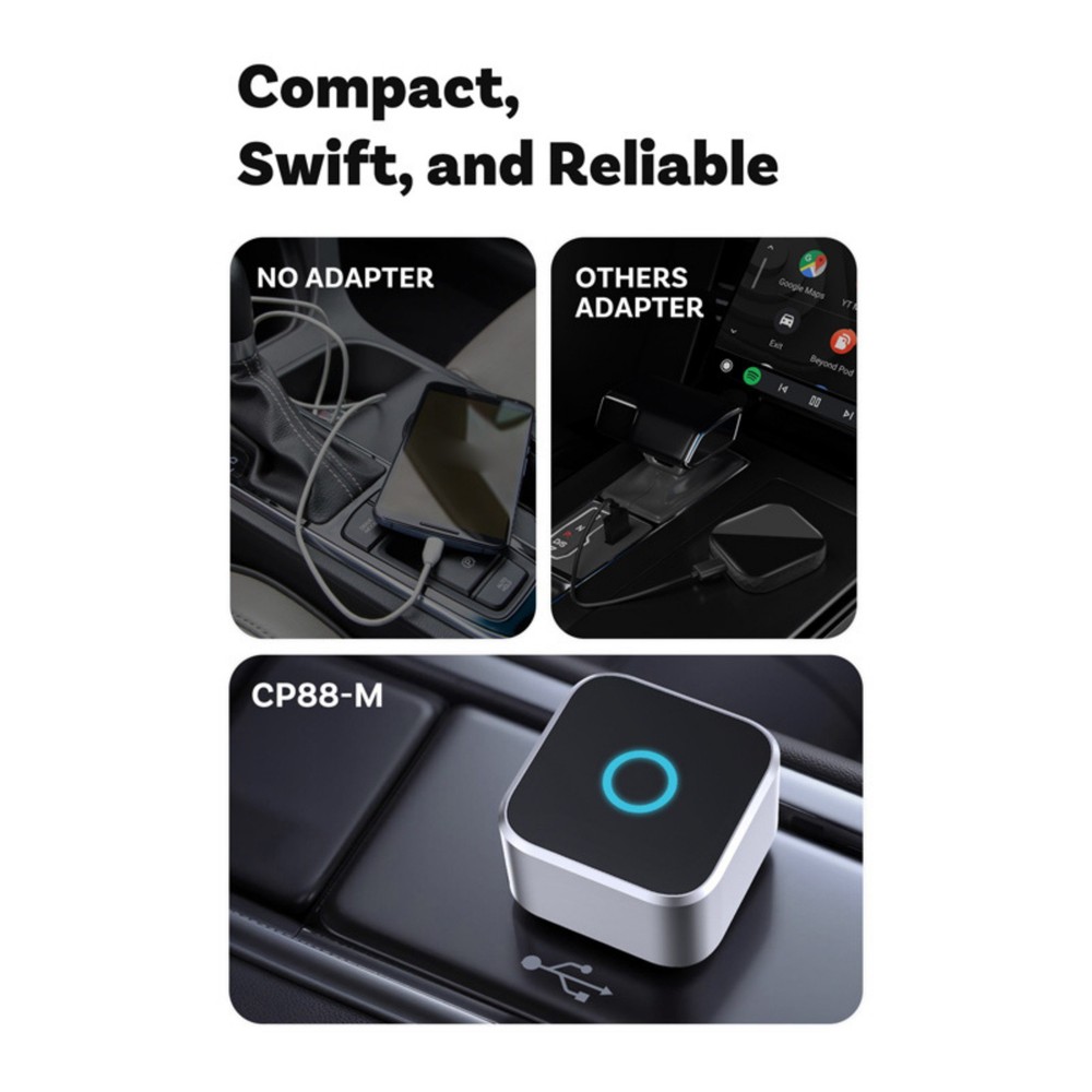 Wireless for Android Auto Adapter for CarPlay USB Dongle Bluetooth 4.2 Converter