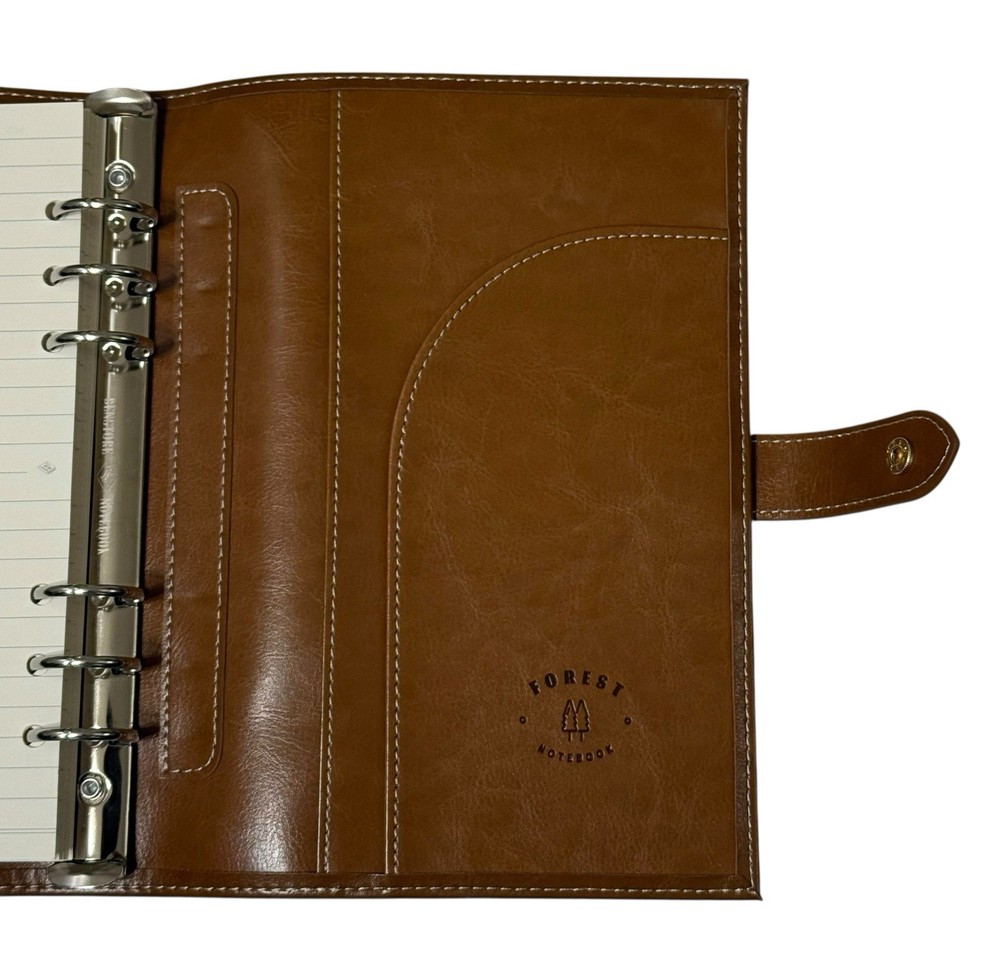 Forest Loose Leaf Leather Notebook ~ Brown ~ NEW
