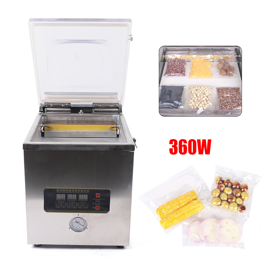 Vacuum Sealer Commercial Food Chamber Vacuum Sealing Packing Machine 360W 110V