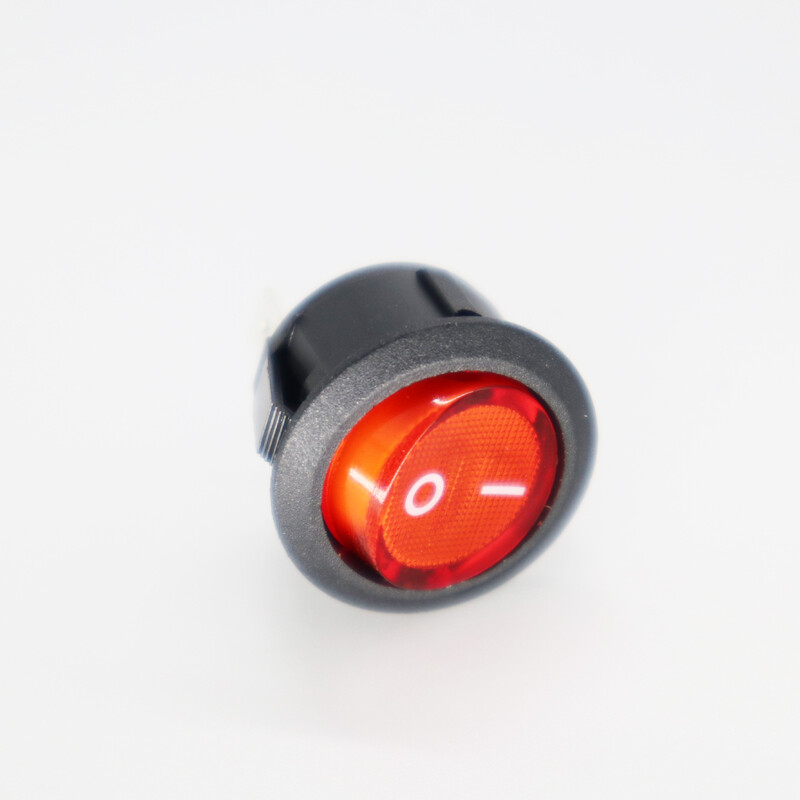 Round Red Lamp Rocker Switch US HX for Sealey Ab900.V3-01 - Replacement Switch