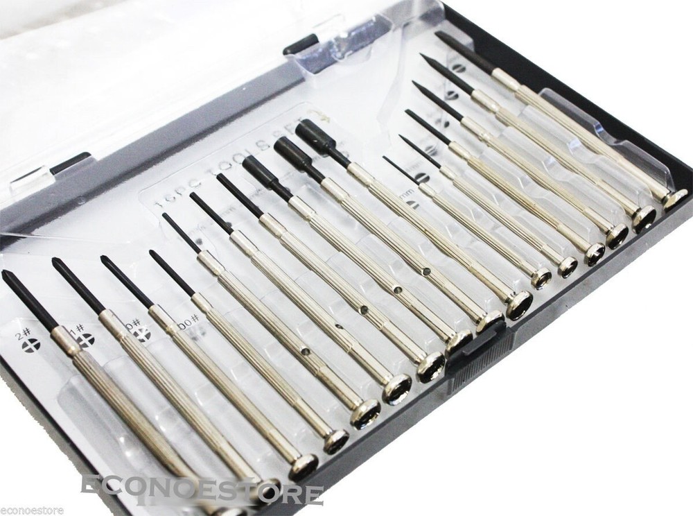 16 PC SCREW DRIVER SCREWDRIVER SET FOR HOBBY JEWELER MICRO ELECTRONICS