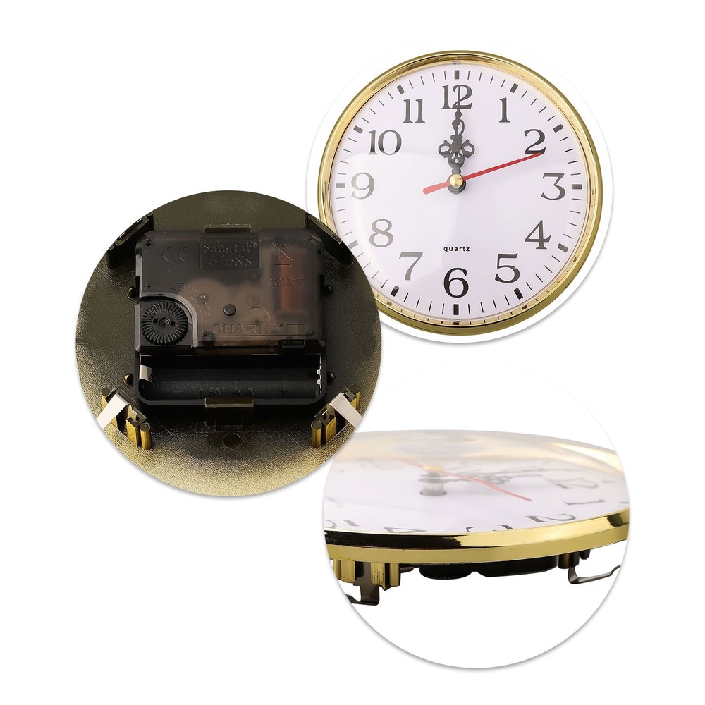 Easy to Read Arabic Numeral Quartz Clock Insert for DIY and Replacement