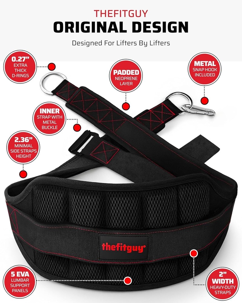 Ultimate Belt for Belt Squats Rack Attachment and Squat Machine Back Support