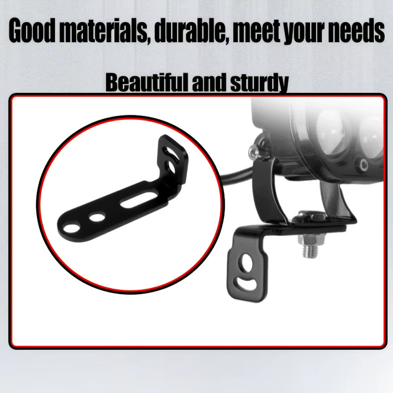 L Shape Motorcycle Headlight Bracket LED Light Extension Holder Mount Retrofit