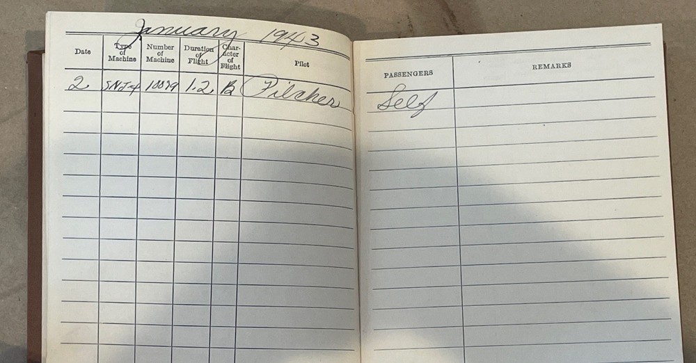 WW2 US Training flight logbook