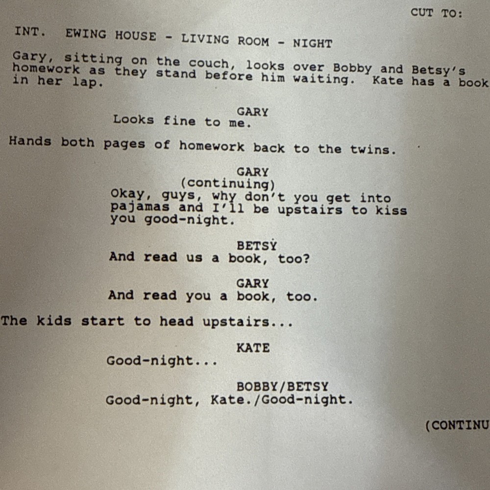 Knots Landing Mini Call Sheet & Partial Script 1992 Final Season - Used On Set