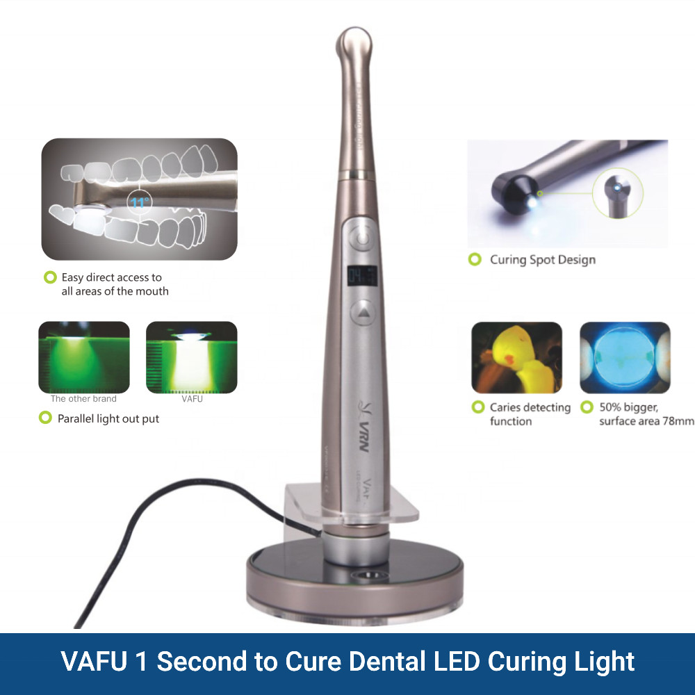 Dental Wireless LED Curing Light 1 Second Curing 3200mW/cm² with 4 Powerful LEDs