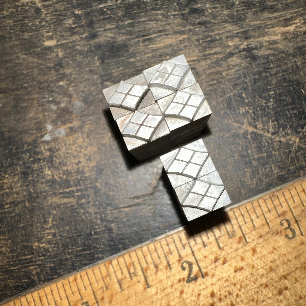 Print Blocks “ 6 Decorative Borders “ Lead Blocks
