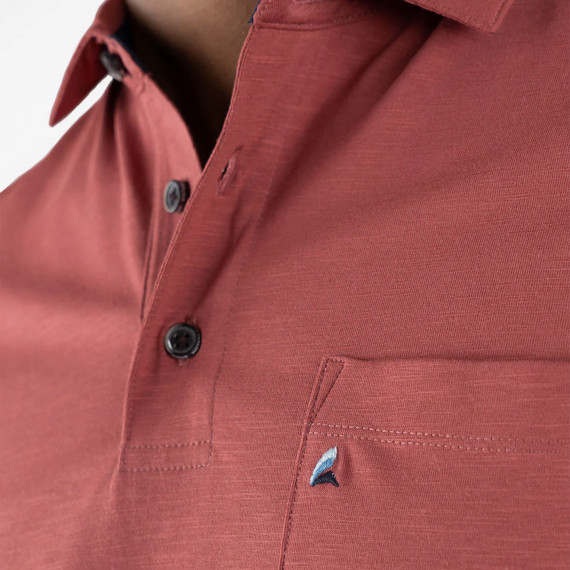 Tailor Vintage Airotec Performance Stretch Slub Jersery Long Sleeve Polo