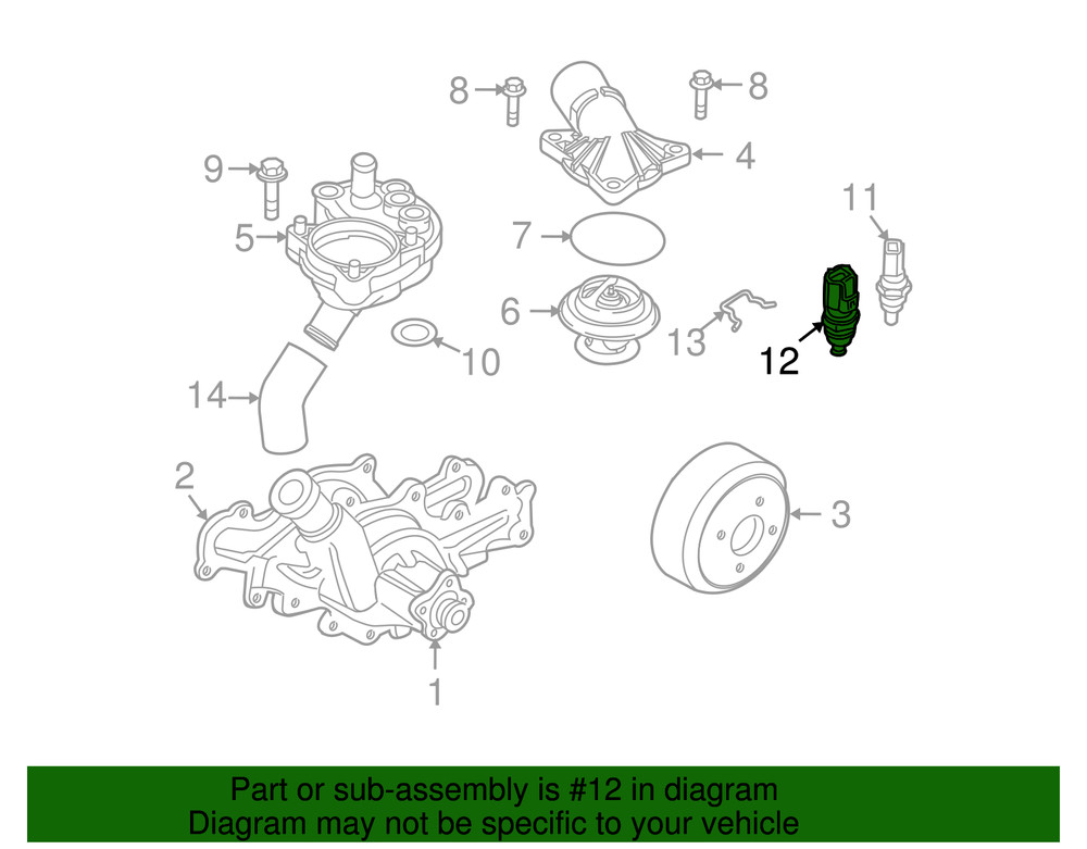 Genuine Ford Engine Coolant Temperature Sensor 9U2Z-12A648-A