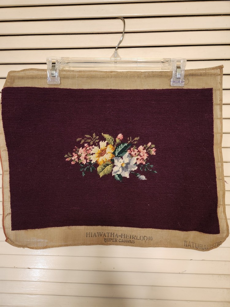 Beautiful Antique Needlepoint For Using On A Stool