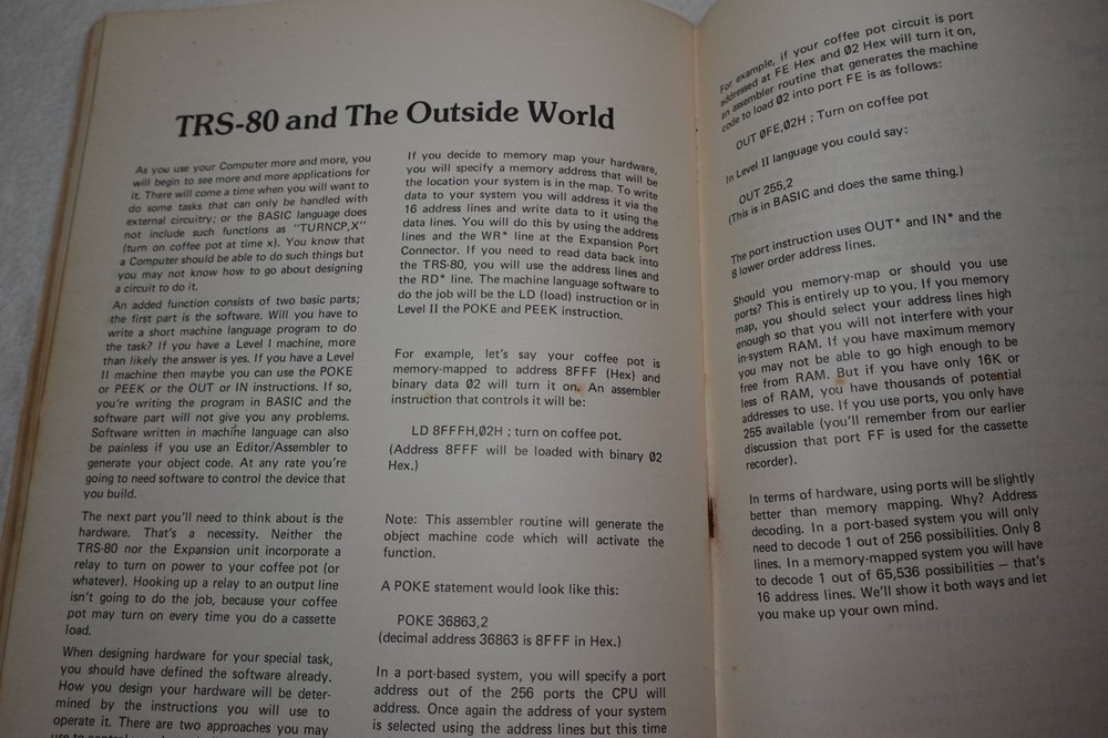 Radio Shack TRS-80 Micro Computer Technical Reference Handbook 1978 Publication