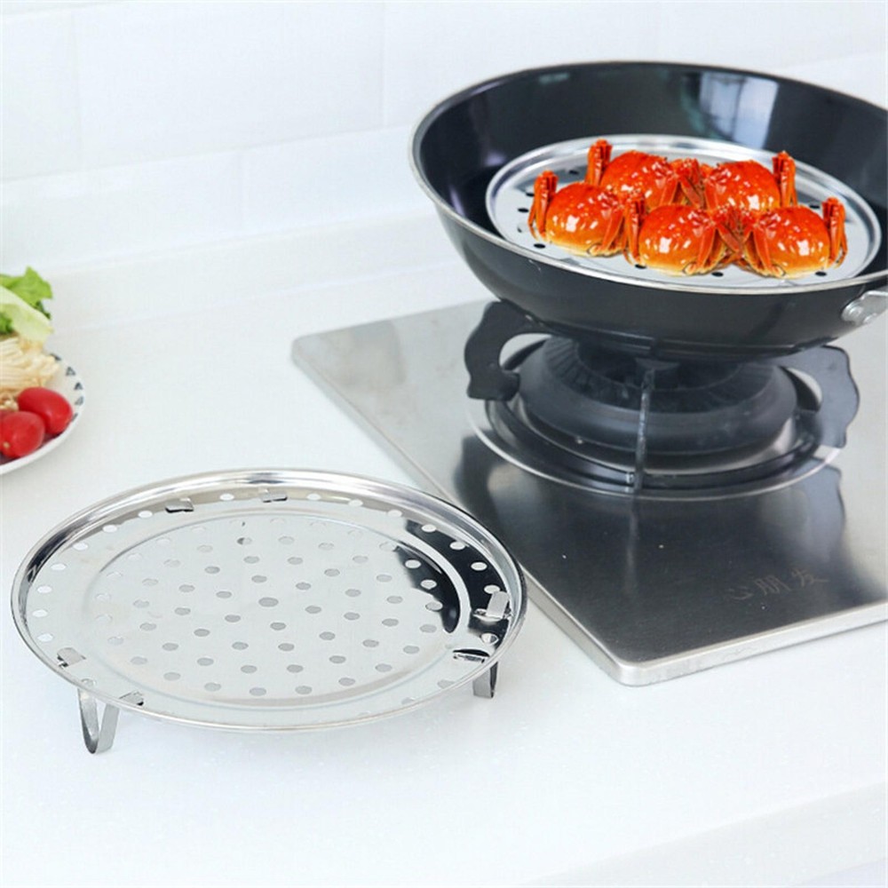Multifunction Kitchen Steaming Stand Stainless Steel Steamer Rack Three-Legged
