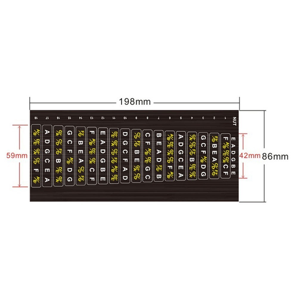 Entertainment Sticker Decals Fretboard Guitar Indicating Notes Reliable