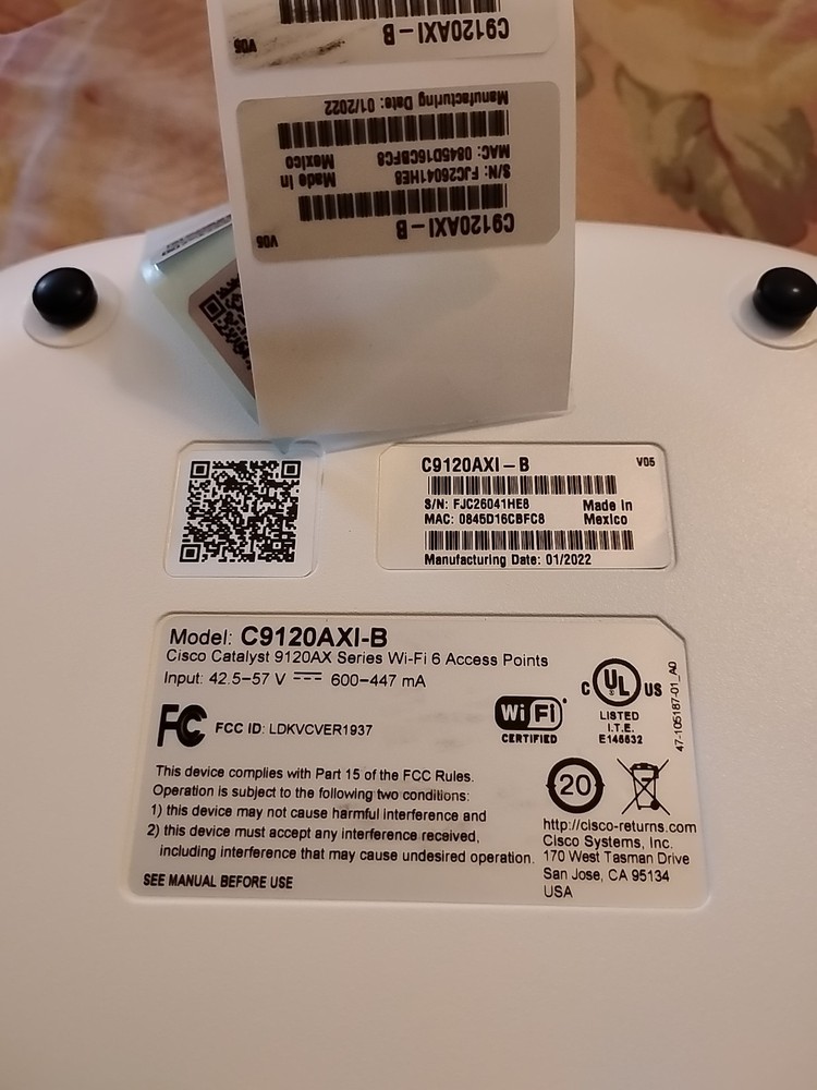 Cisco Catalyst C9120AXI-B Wireless Access Point 9120AXI