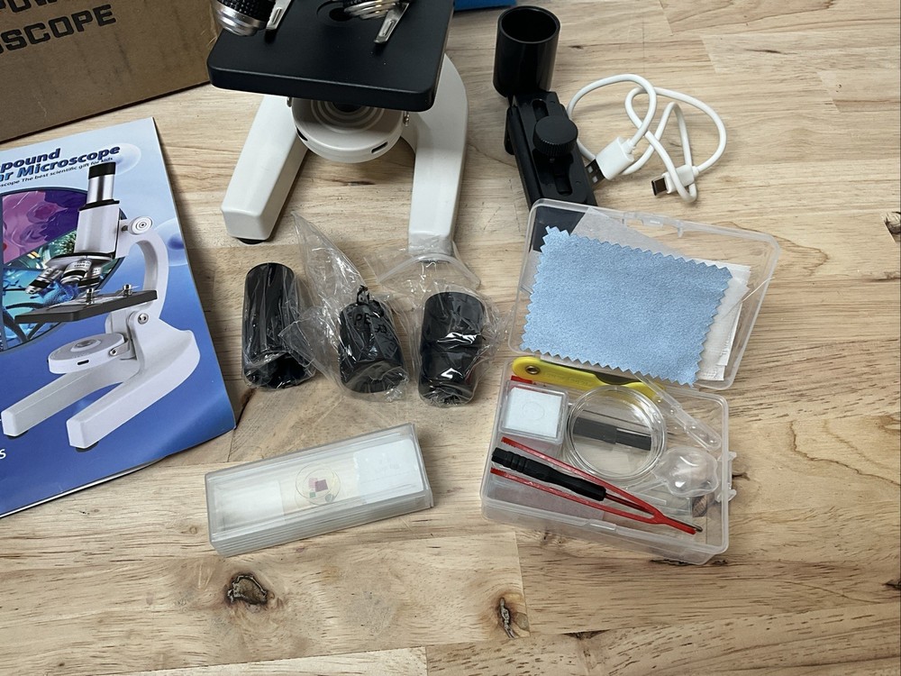 JECONE Microscope for Adults & Kids, 40X-2000X High-Power Compound Microscope