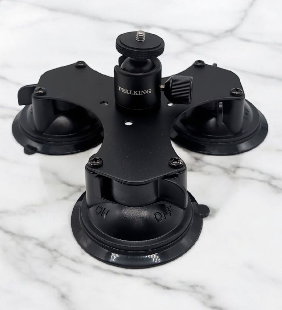 Suction Cup Mount Camera Car Mount with 1/4"-20 Standard Thread Adapter W-2