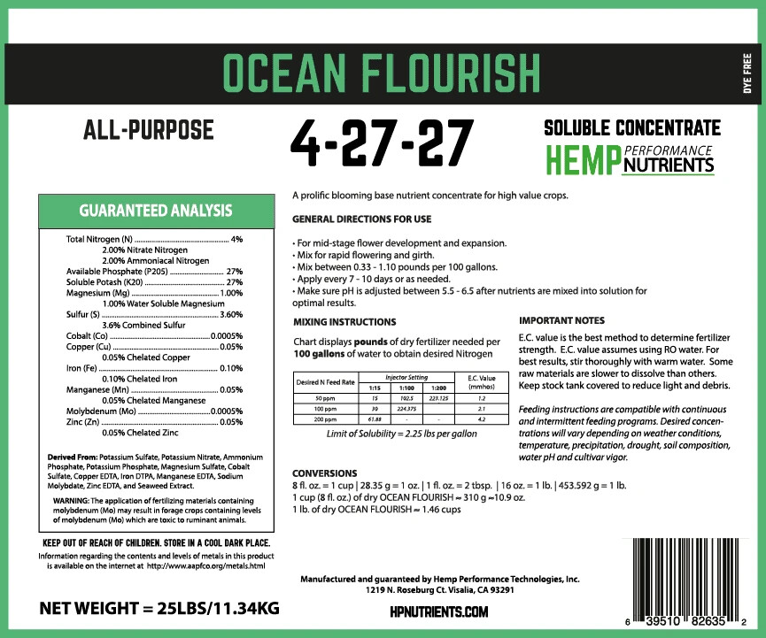 4-27-27 Ocean Flourish Bloom Nutrient