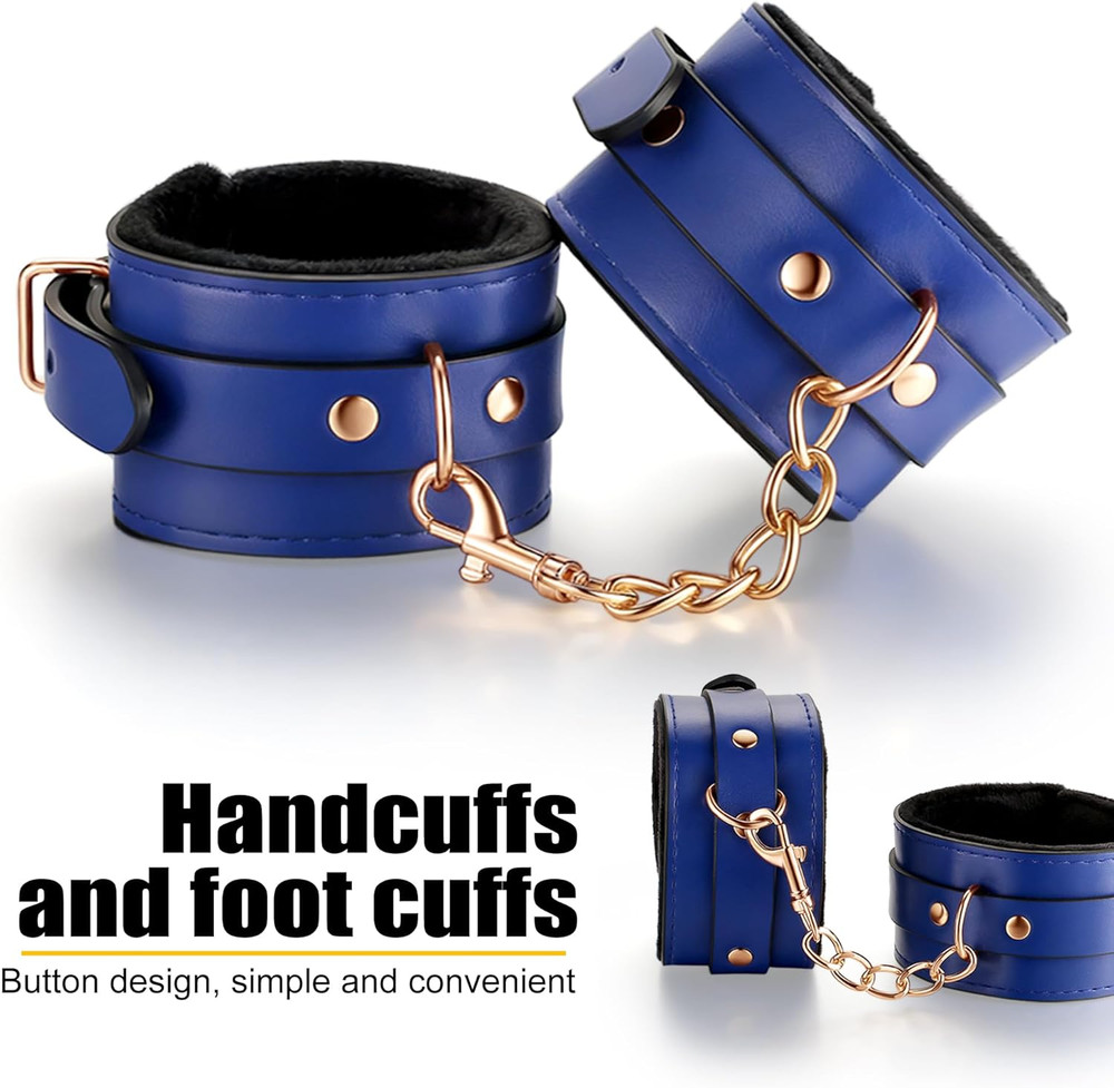 12-Piece BDSM Bondage Set for Couples - Adjustable Restraints & Accessories
